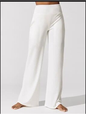 Beach Riot White Ramona Wide Leg Sparkle Pants Lounge High waisted Small